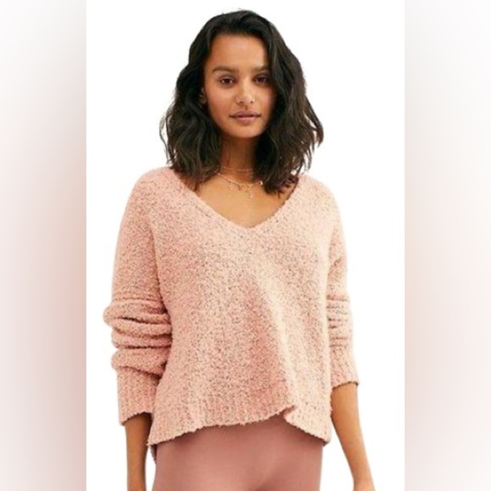 NWT Free People Finders Keepers Sweater in Nude Peach, Size XL
